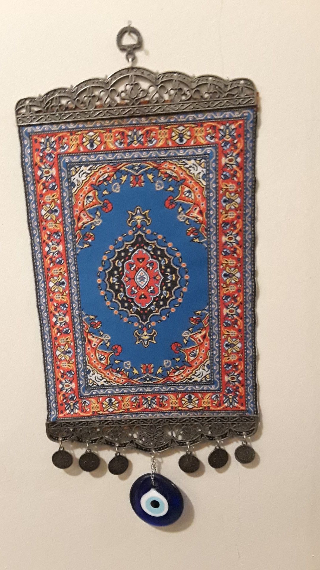 Gorgeous Turkish home decor for good luck and protection. Made in Turkey. 18"×8".