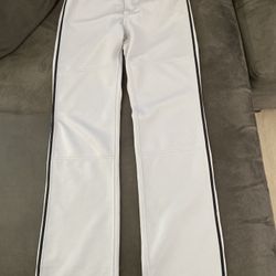 Men’s Small Mizuno Pro Piped Gray/Blk Baseball Pant 
