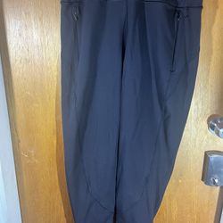 Athleta Rainier Joggers Like New Black Fleece-lined Large
