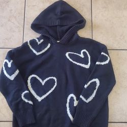 Heart Sweater. Size Large 