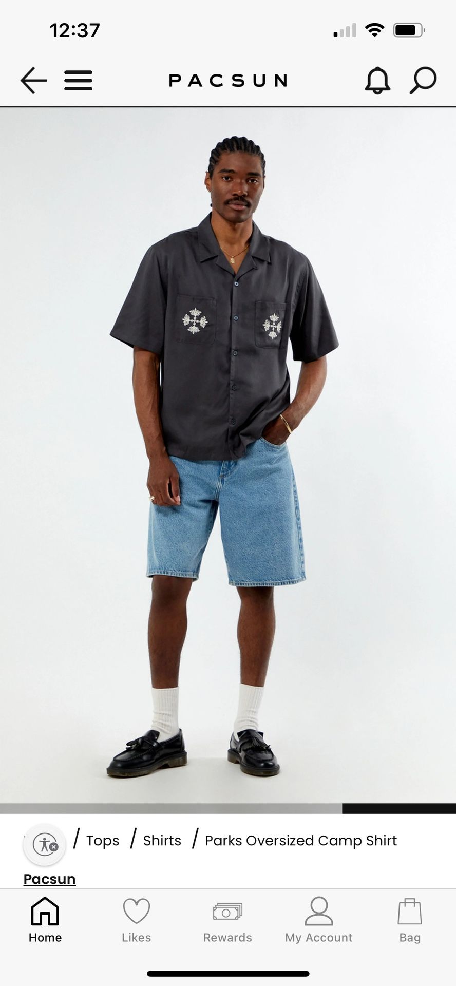 *WORK ONLY ONCE* Pacsun Oversized Camp Shirt