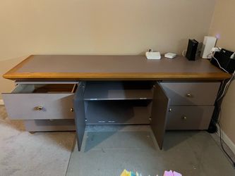 Custom made desk and credenza.