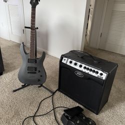 Jackson Soloist, Peavey Vypyr 30 Watt With Sanpera Looper Pedal