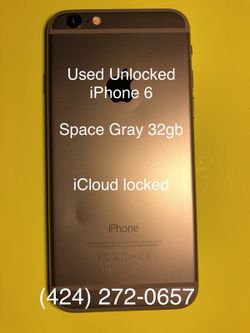 Factory Unlocked iPhone 6 Space Gray (iCloud Locked)