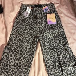 Cheetah print cargo pants