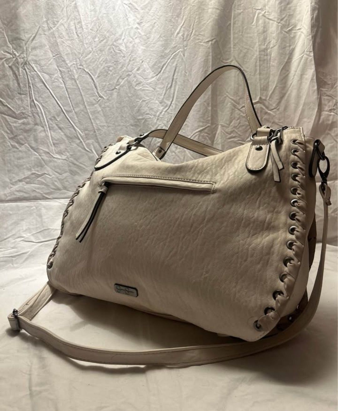 White Leather Jessica Simpson Purse