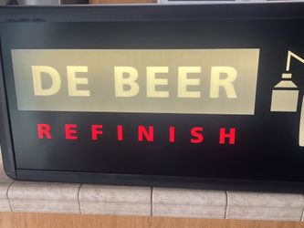 DeBeer Refinish Light Sign
