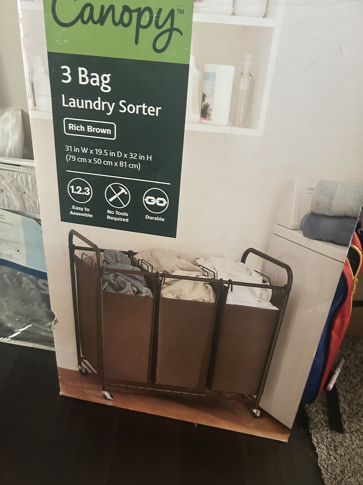 Laundry Sorter 3 Bag