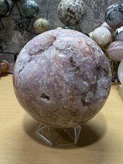 Jumbo Pink Amethyst Druzy Sphere