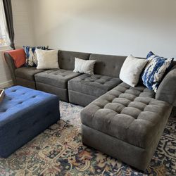 Large Grey Sectional Sofa Couch from Macy’s