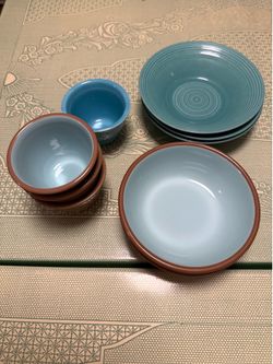 Turquoise Jade Vintage Dishes Set
