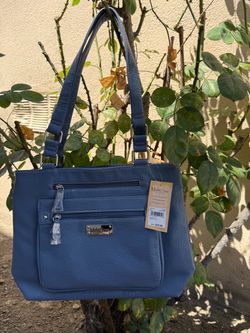 Brand New MultiSac Solid Denim Blue Handbag