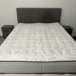 Like New Queen Mattress And Used Bed Set