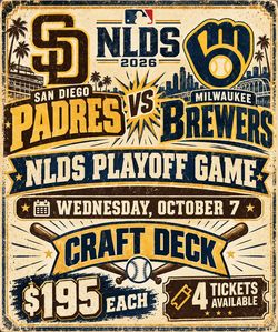 San Diego Padres vs Milwaukee Brewers NLCS ( section 227) aisle seats