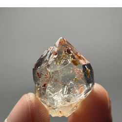 36.15ctw Rare Herkimer Diamond fluorescence Oil bladder Crystal+Big moving Water Droplets