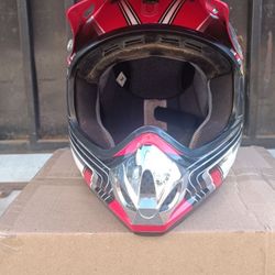 HJC CL-X4 Motocross Helmet Size M Red Black White