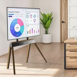 Z1818-86 HEAVY DUTY IRON TV STAND HEIGHT ADJUSTABLE TV FLOOR DISPLAY STAND