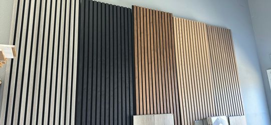Acoustic slat wall panels
