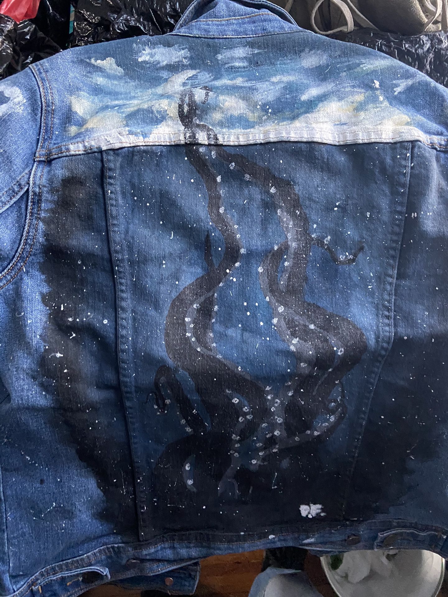 hand painted jean jacket