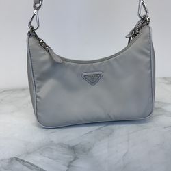 Prada Re-Edition 2005 Shoulder Bag Tessuto Small Gray 