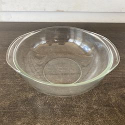 Pyrex Casserole Dish 024 2 QT Clear Glass Design DISH ONLY