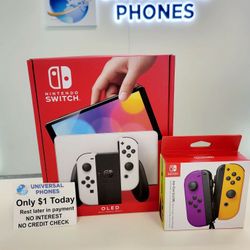 NINTENDO SWITCH OLED CONSOLE NEW IN BOX $1 DOWN TODAY REST IN PAYMENTS.NO CREDIT CHECK 