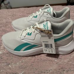 Nib Womens Reebok Size 7.5 Energen Lux White Teal Running Shoes 