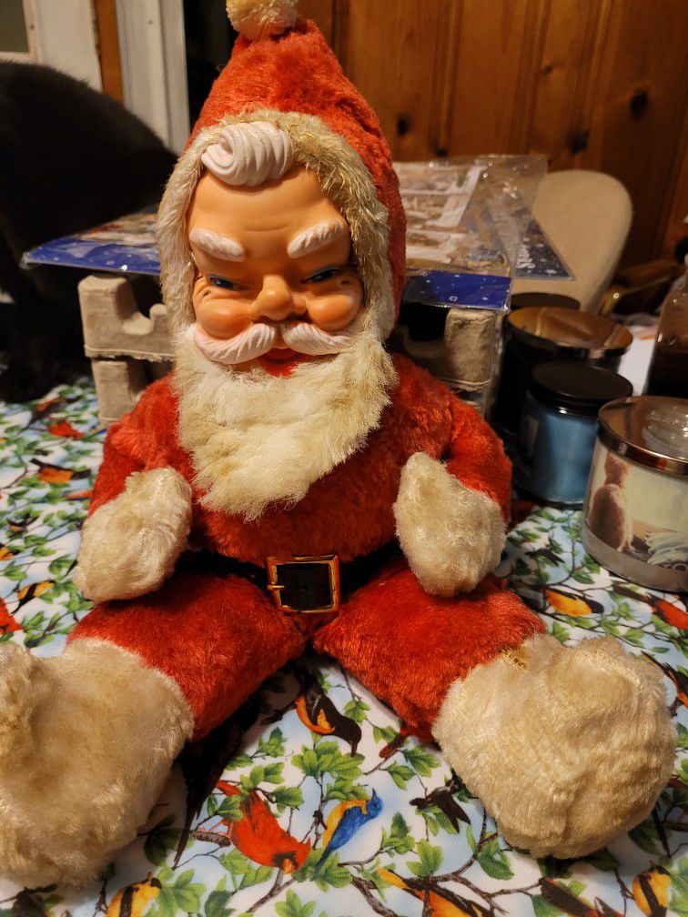 Santa Doll Stuffed Musical Vintage