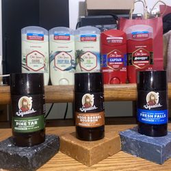 dr.squatch soaps and deodorant. and old spice deodorants