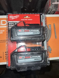 Milwaukee 6.0 2 Pack Battery’s