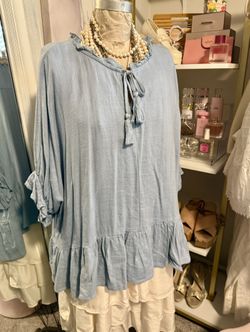 Cotton Ruffle Blouse