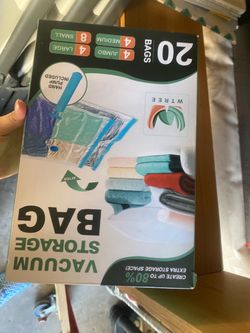 WTREE 20-Pack Vacuum Storage Bags with Hand Pump