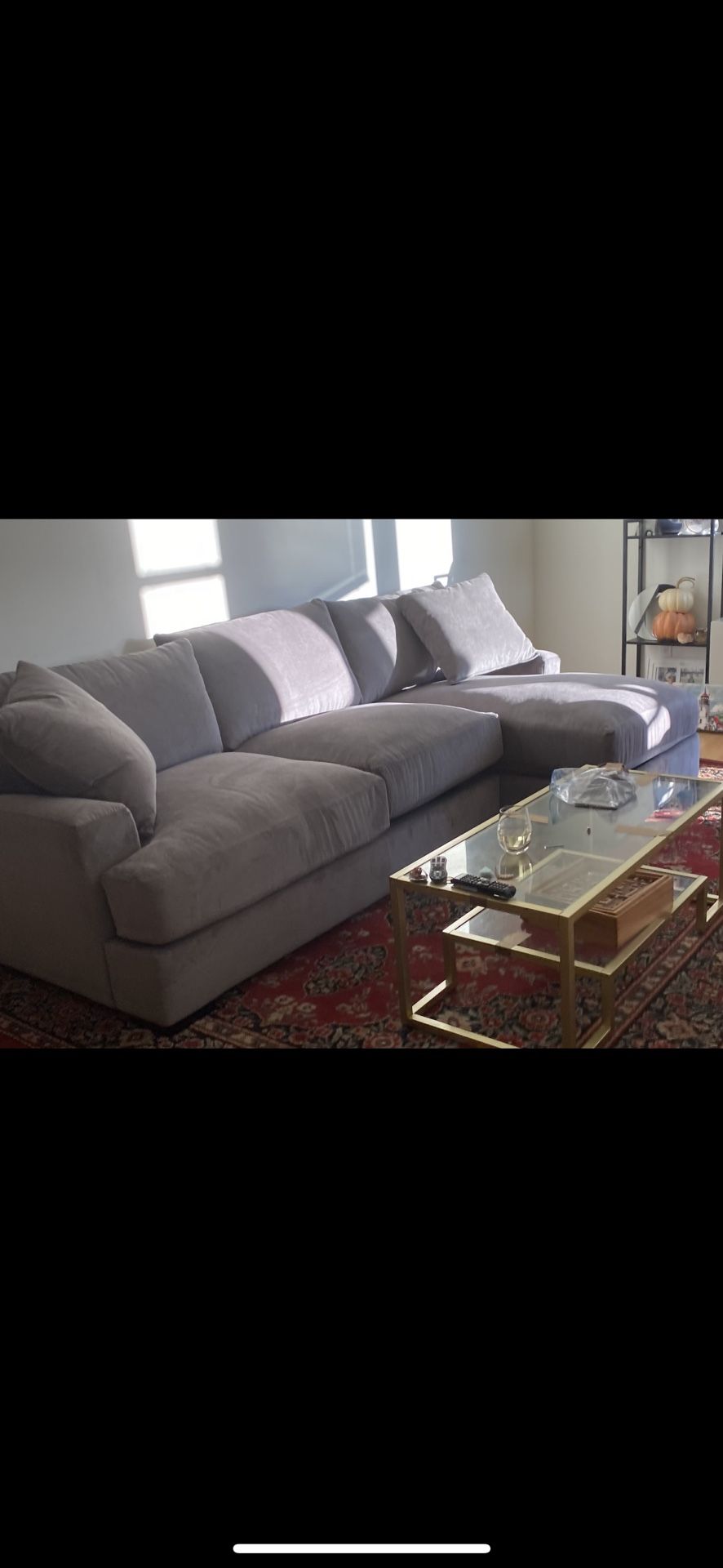 Comfy gray Sectional 