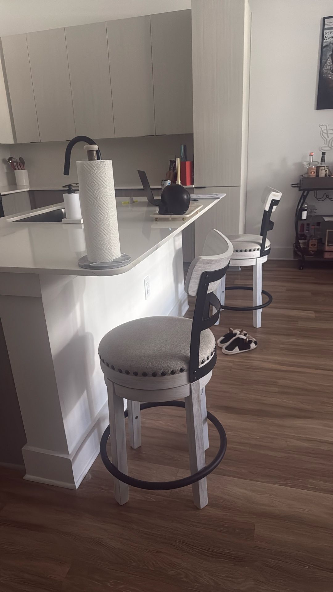 2 Wooden Bar Stools
