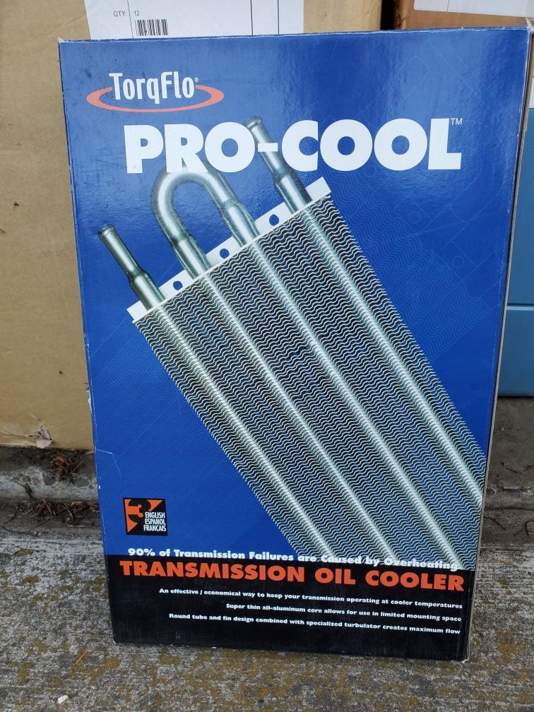 99 ford F350 powerstroke transmission oil cooler + after market cooler