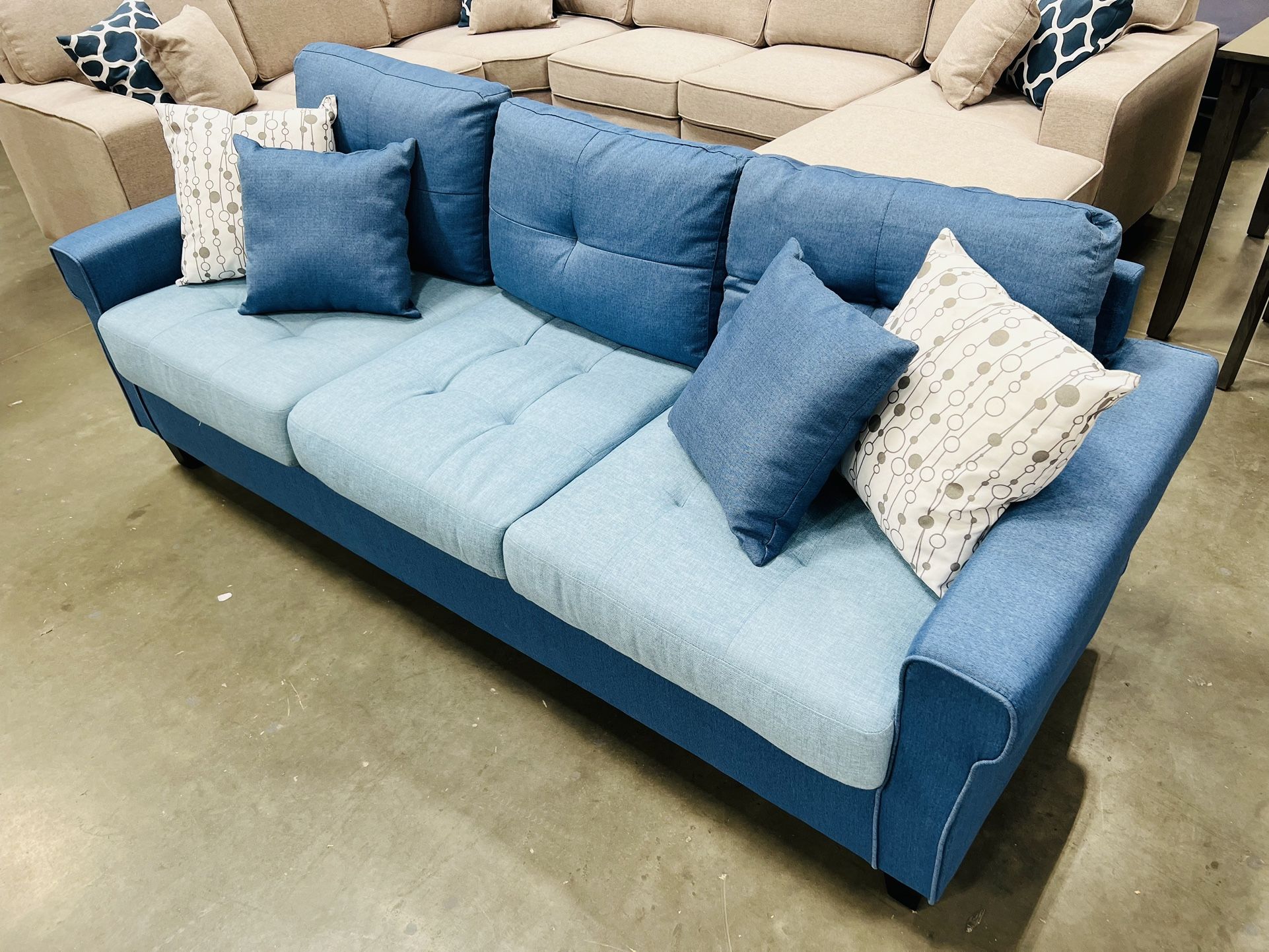 !!!New!! 3 Seater Sofa, Blue Sofa, Sofa, Living Room Furniture, Sofa, Couch, Sofa For Apartment Small Living room , Game room Sofa Couch