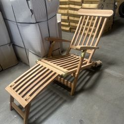 Teak steamer Deck Chair Adjustable Position