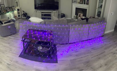 Halloween purple led net lights.