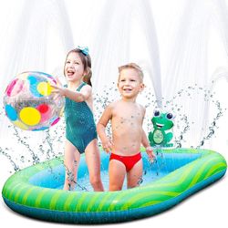 3 In 1 Inflatable Pool with Sprinkler