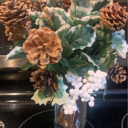 Beautiful Christmas / Winter Decor Vase