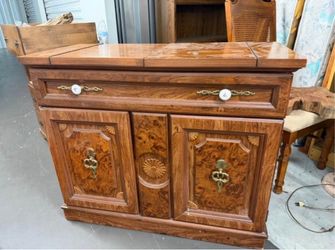 Vintage Wood Buffet Sideboard Cabinet