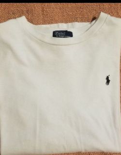 Polo Ralph Lauren White Long Sleeved Shirt- Size Mens XS or Boys 16