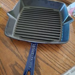 Staub 12 Inch Grill Pan In Dark Blue