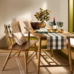 Dining Bench Aged Oak Wood Home Furniture