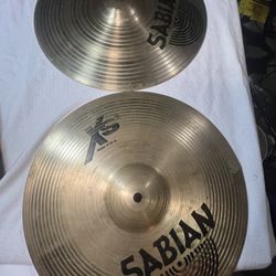 Sabian XS20 14” Hi Hat Cymbal Pack with Small Crack in Top Cymbal