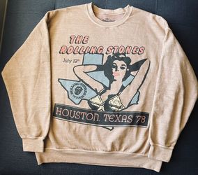 Rolling Stones Houston 1978 Graphic Crew Neck Sweatshirt
