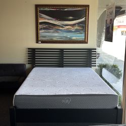 Framed abstract painting by artist Elba Alvarez. 