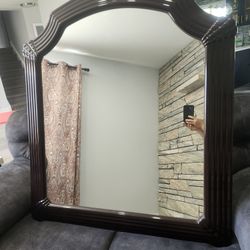 Red Mahogany Large Mirror