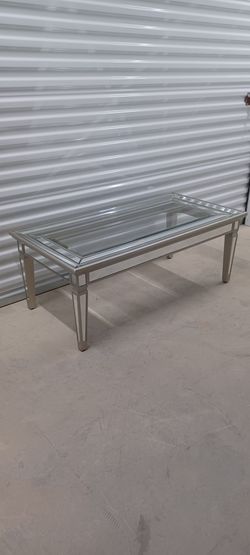 CLASSY GREY MIRROR COCKTAIL TABLE