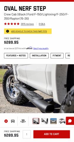 Steps 2016 F250 crew cab running steps